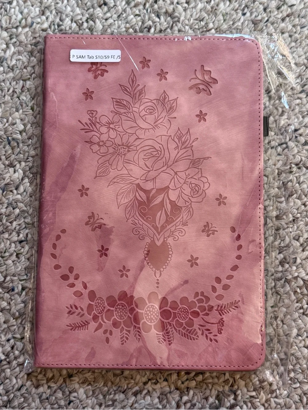 Samsung Galaxy Tab S10 FE S9 FE S9 Pink Floral Folio Case